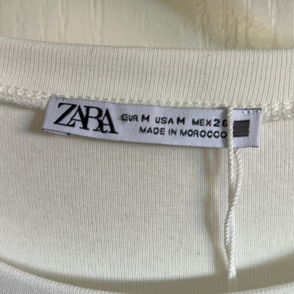 NWT-Zara Top w/crochet trim - Picture 2 of 5